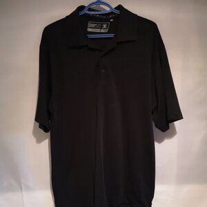 Cutter & Buck Moisture Wicking Men's Size Medium Black Short Sleeve Polo Shirt